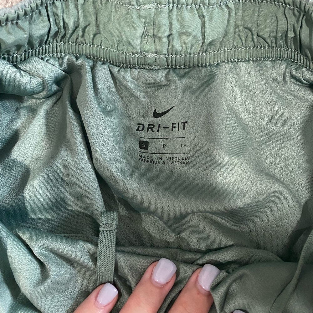Olive Green Nike running shorts